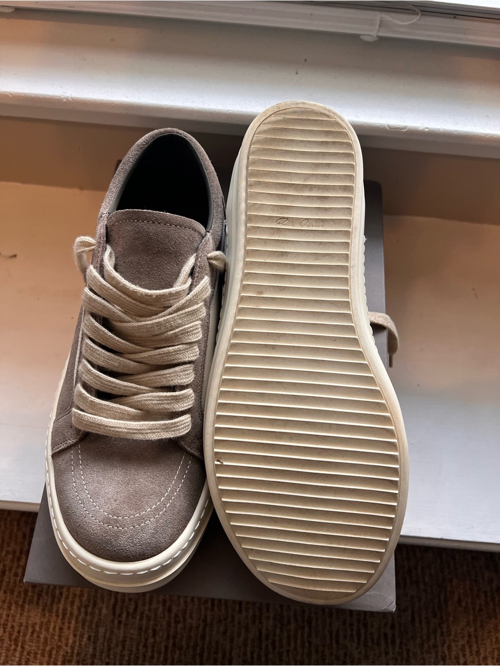 Rick Owens Canvas Light Brown Men Size 11 - Picture 4 of 9